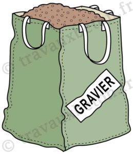 Big bag gravier beton