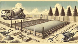 illustration dalle beton preparation